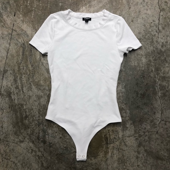 Express Tops - Express White Bodysuit in size S